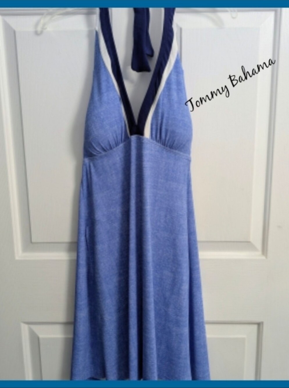 Tommy Bahama Island Cay Blue Halter Swimdress Large Sun Shelter - Picture 3 of 14